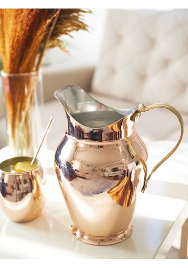 Bakır Sürahi Antalya Model Bakır Renk 3lt