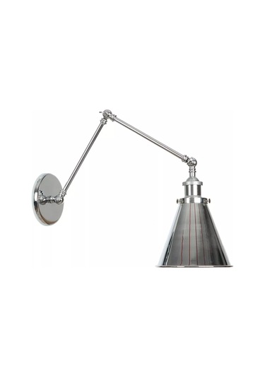 Dylight Retro Metal Krom Akrobatik Mafsallı Rustik Duvar Aplik Krom