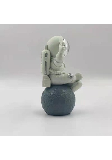 Tenfowee Gümüş Renkli Uzaylı Figürü - Resin Masa Dekorasyonu, Ev/ofis Stili, Fotoğraf Arkadaşı, Mini Boyut 6x7x10.6cm