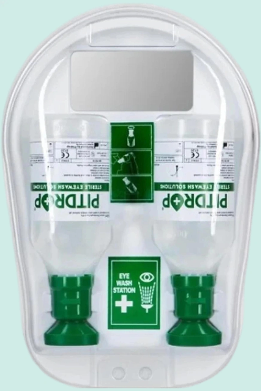 Acil Durum Göz Yıkama İstasyonu 1704 İş Güvenliği Pit Drop Solüsyonu Takımı Müdahale İkili