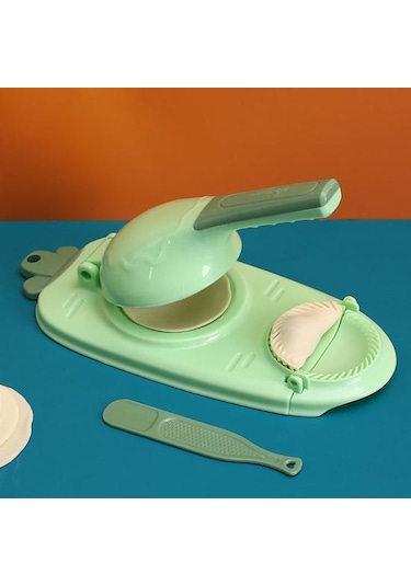 Yeşil Ergonomik Saplı Hamur Pres Makinesi Pratik Basit Kullanım Dıy Cilt Artefakt Yapıcı Yeşil