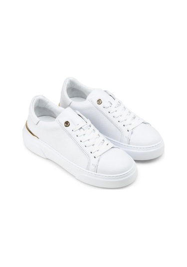 Deery Kadın Hakiki Beyaz Deri Sneaker Ayakkabı - 00502zbyze01