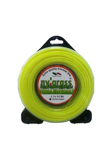Nylgrass Sarı Altıköşe Tırpan Misinası 3.3 Mm 43 Mt