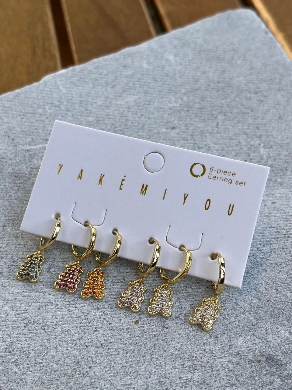 Yakemiyou Renkli Ayıcıklar Altılı Küpe Çok Renkli