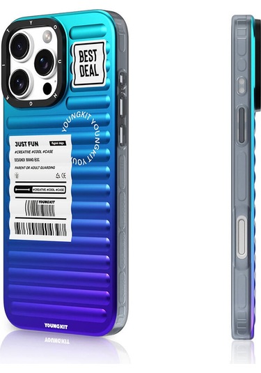 İphone 16 Pro Uyumlu Kılıf Renk Geçişli Youngkit The Secret Color Serisi Kapak Mor