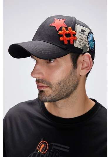 Bad Bear Patch Siyah Şapka Siyah