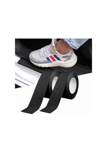 Teltree Karbon Fiber Araba Kapı Basamak Koruyucu Filmi 7cm 5m - Sürtünme Ve Suya Dayanıklı, Kaymaz Dokulu, Kolay Kurulum - İki Paketli