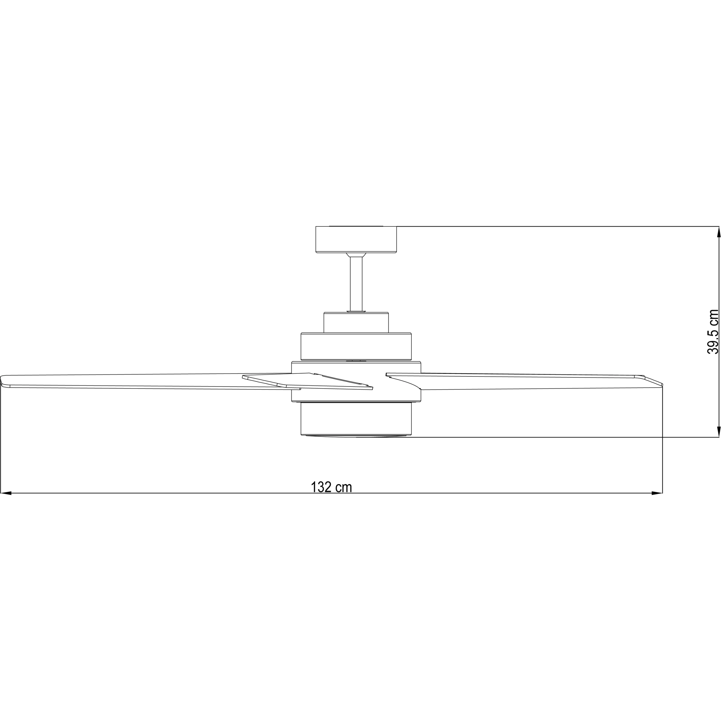 5 Kanatlı 132 Cm Krom Tavan Vantilatörü Uzaktan Kumandalı Kendinden Ayarlanabilir Led Aydınlatmalı