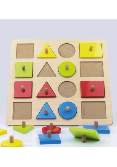 Geometrik Şekiller Puzzle 16 Parça
