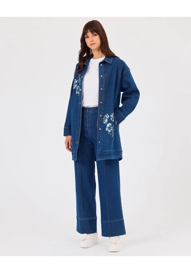 Scl Kadın Düğmeli Cep Detaylı Jean Pantolon 10002422211002 Lacivert