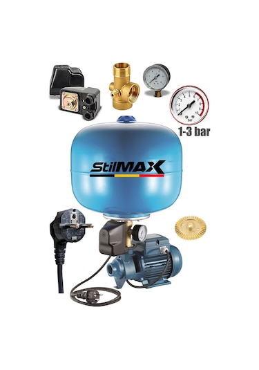 Stilmax St4802 Paslanmaz 24lt Tank + Paket Hidrofor Su Pompası