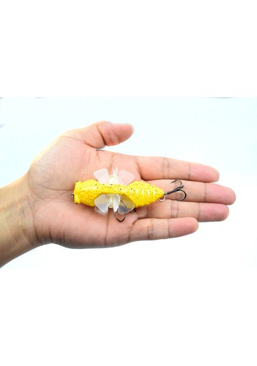 Reedark 7.5cm Sarı İki Milletli Döner Yaban Hayatı Balık Yemi - Abs Malzeme, Gerçekçi Tasarım