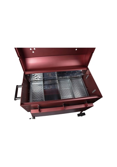 Igrıll Barbekü 1000 Mm Kömürlü Mangal Kırmızı