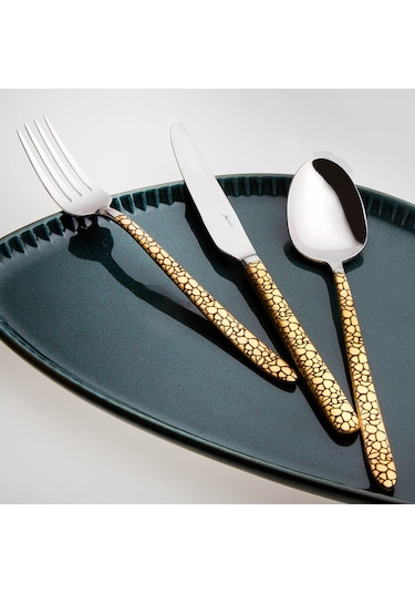 Jumbo 9400 Safari Gold 12 Kişilik 84 Parça Çatal Kaşık Bıçak Takımı Gold