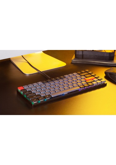 Kechron S1-A1 QMK Custom Gateron Low Profile Red Switch White Backlight Mekanik Klavye