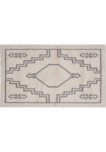 Evidea Soft Klas 2'li Banyo Paspası - Ekru / Gri - 60x100 Cm + 50x60 Cm Ekru / Gri