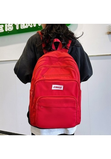 Goldenqian Rahat Tarzı Kızlar Basit Sırt Çantası I6kpsp Açık Kırmızı