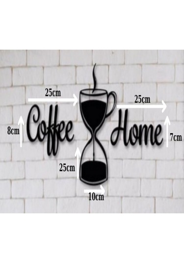 Coffee Home Temalı Lazer Kesim Ahşap Duvar Dekoru İç Dekorasyon