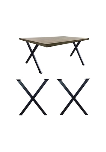 Metal Masa Ayağı Çapraz Model X Masa Ayakları 1,5 Mm Kalınlık