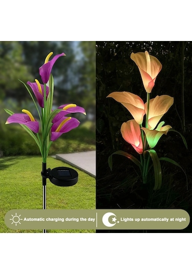 Cbtx Bahçe Aydınlatma 3pcs Simüle Calla Zambak Çiçeği 5 Kafa Güneş Enerjili Dış Mekan Ip65 Su Geçirmez Led Dekoratif Çim Lambası, Renkli Işık Kırmızı Cbtx Bahçe Aydınlatma 3pcs Simüle Calla Zambak Çiçeği 5 Kafa Güneş Enerjili Dış Mekan Ip65 Su Geçirmez Led Dekoratif Çim Lambası, Renkli Işık Kırmızı