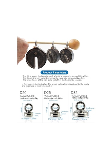 Magnet Fishing, Halatlı Güçlü Neodyum Mıknatıs Balıkçılığı Seti 48Mm