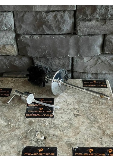 Mermer Banyo Setlerine Uygun / Gümüş Rengi Wc Fırçası Ve Sıvı Sabunluk Pompası Gold