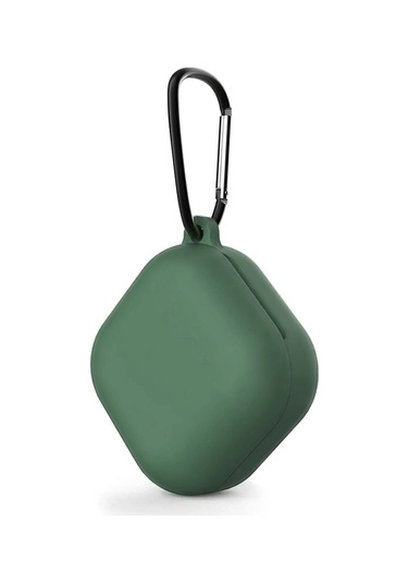 Caseonn Samsung Galaxy Buds Fe - Buds Core Kılıf Askı Aparatlı Mat Silikon Yeşil