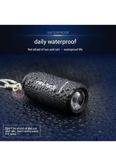 Dongjing Usb Şarj Edilebilir Led Çok Fonksiyonlu Güçlü Işık Cep Siyah