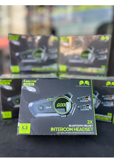 2 Bağlantılı Motosiklet Kask Kulaklık Intercom Işıklı İnterkom