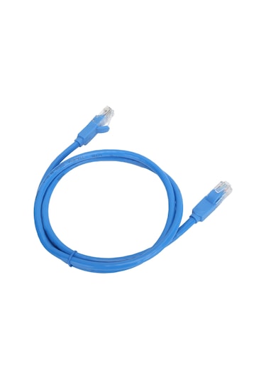 Fosenze 1m Uzunlukta Cat.6 Rj45 Ağ Kablosu - Gigabit Hızlı Veri Aktarımı, 8 Çekirdekli, Elektromanyetik Etkilere Dayanıklı, Mavi