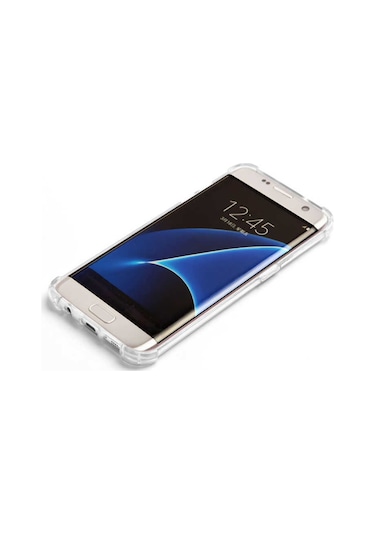 Samsung Uyumlu Galaxy S7 Edge Kilif Köse Korumali Seffaf Silikon Kapak 393046781