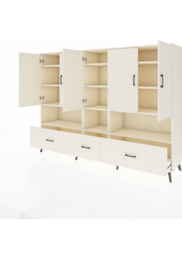 Hyperion Dolap 12 Raflı 3 Çekmeceli 5 Kapaklı 220x44x163 Aytaşı-a Aytaşı-aytaşı