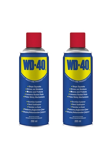 WD40 Pas Sökücü, Koruyucu, Yağlayıcı Sprey 200 ML 2 Adet