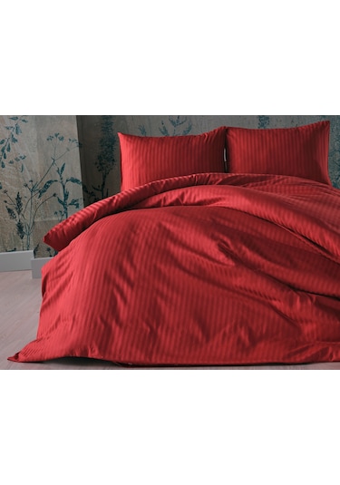 Saten Artline Nevresim Takımı Çift King Size - Kiremit