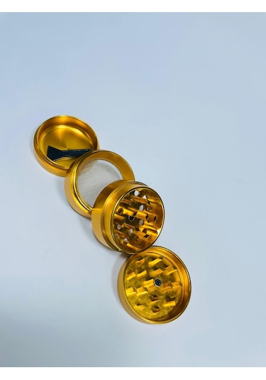 Çelik TutunÖğütücü 4Kademeli Paslanmaz Grinder GoldRenk//40mm