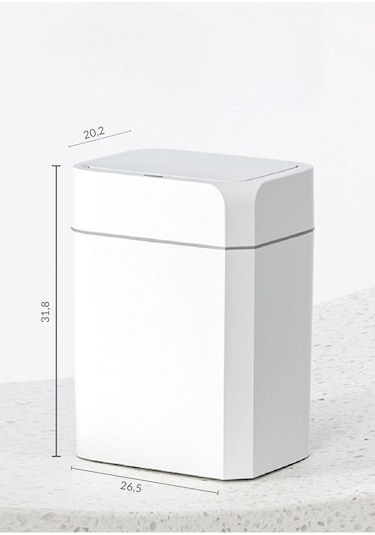 Otomatik Sensörlü Çöp Kovası Beyaz 18 Lt 4147-02 Beyaz