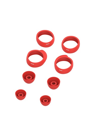 Xiyyadms Galaxy Buds İçin 8'li Silikon Kulaklık Ucu Değiştirme Seti - Kırmızı Renkli Aksesuar Kırmızı