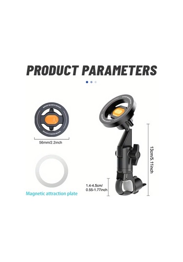 Xuweiwei Siyah Mikrofonlu Manyetik Tablet Ve Telefon Tutucu Canlı Yayın Standı 4-14 İnç Cihazlar İçin