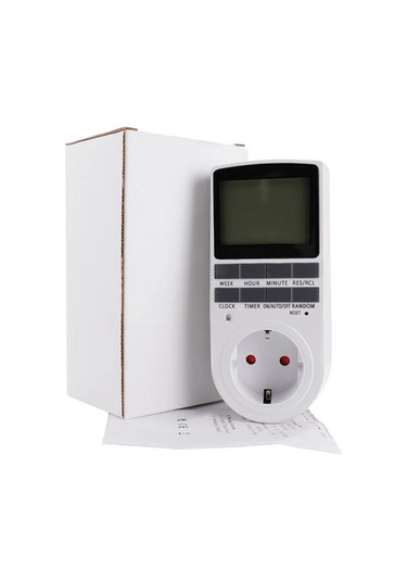 Qingmipy Akıllı Zamanlayıcı Priz - 10 Programlı Lcd Ekranlı, Enerji Tasarruflu Eu Fişli Elektrikli Cihazlar İçin