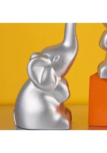 1 Çift Fil Çifti Heykeli Reçine Seven Fil Figürini Masaüstü Fil Heykeli Yüzük Tutucu Kadınlar Çiftler İçin Hediye Ev Dekoru