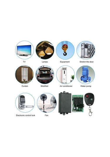 Pazly 433mhz 12v 2k 10a Röleli Alıcı + 2x2 Tuş Rf Kumanda 1527 Entegre - Akıllı Ev Otomasyon İçin Diğer