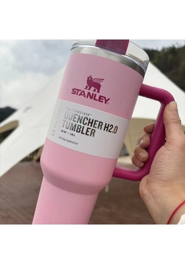 Flamingo Rengi 1.18l Büyük Kapasiteli 40oz Paslanmaz Çelik Araç İçin Isıtıcı/sojutucu Spor Su Bardağı 2. Nesil Koyu Pembe Koyu Pembe