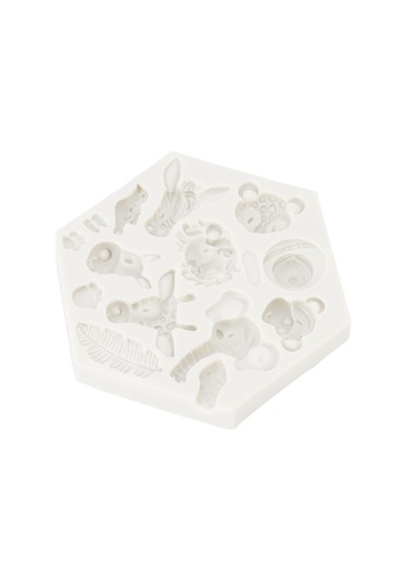 Kangvka Orman Hayvan Figürlü Silikon Kalıp Yemek Dereceli Isı Dayanıklı Kolay Çıkarma Pasta, Çikolata, Tatlı İçin Diğer