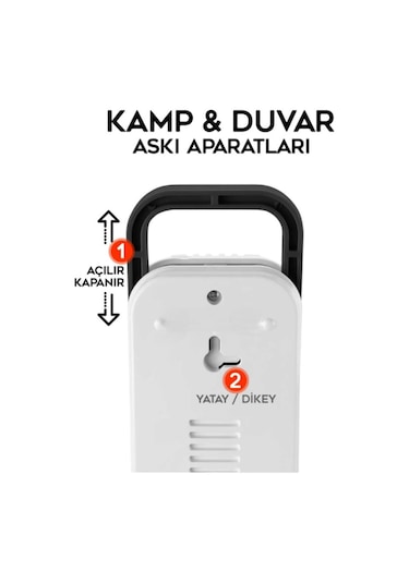 69 Power Li Işıldak Çekmeli Ipli Şarjlı Işıldak 2 Kademeli Aydınlatma Kamp