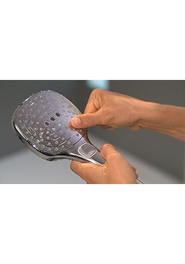 Raindance Select E 120 Duş Başlığı Tutucusu Dahil, 3 Spot Türü, Krom Siyah