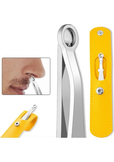 Homyl Vücut Yüz Kaş Için Suya Dayanıklı Burun Saç Cımbız Gümüş