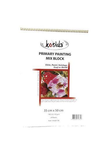 Ponart Kosida Primary Painting Mix Block 35x50 Karma Resim Defter