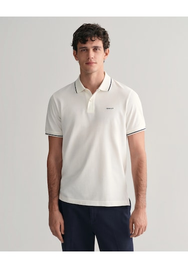Gant Erkek Pike Polo T-shirt Regular Fit Beyaz