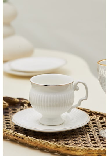 Karaca  Malta 6 Kişilik Kahve Fincan Takımı 100 ml