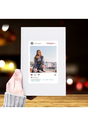 Fotoğraf Baskılı İnstagram Temalı 2022 Deri Kaplı Defter-025